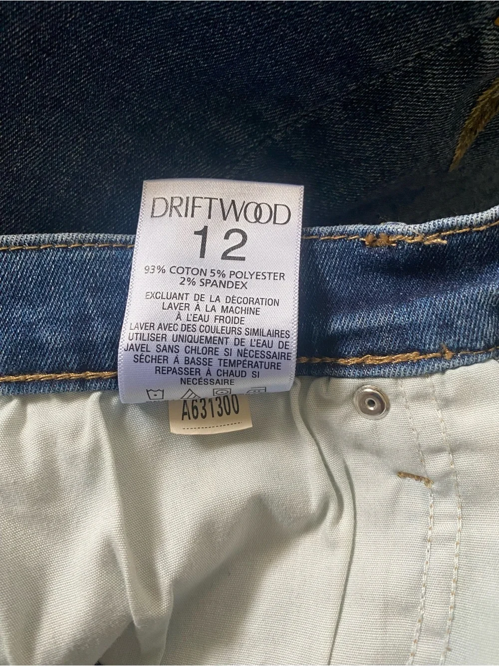 Driftwood Floral Embroidered Denim Skirt Size 12 Western Cowgirl Coastal Cottage - Picture 7 of 9